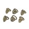 Set of 6 Cast Iron Tropical Leaf Napkin Rings Decorative Dining Decor